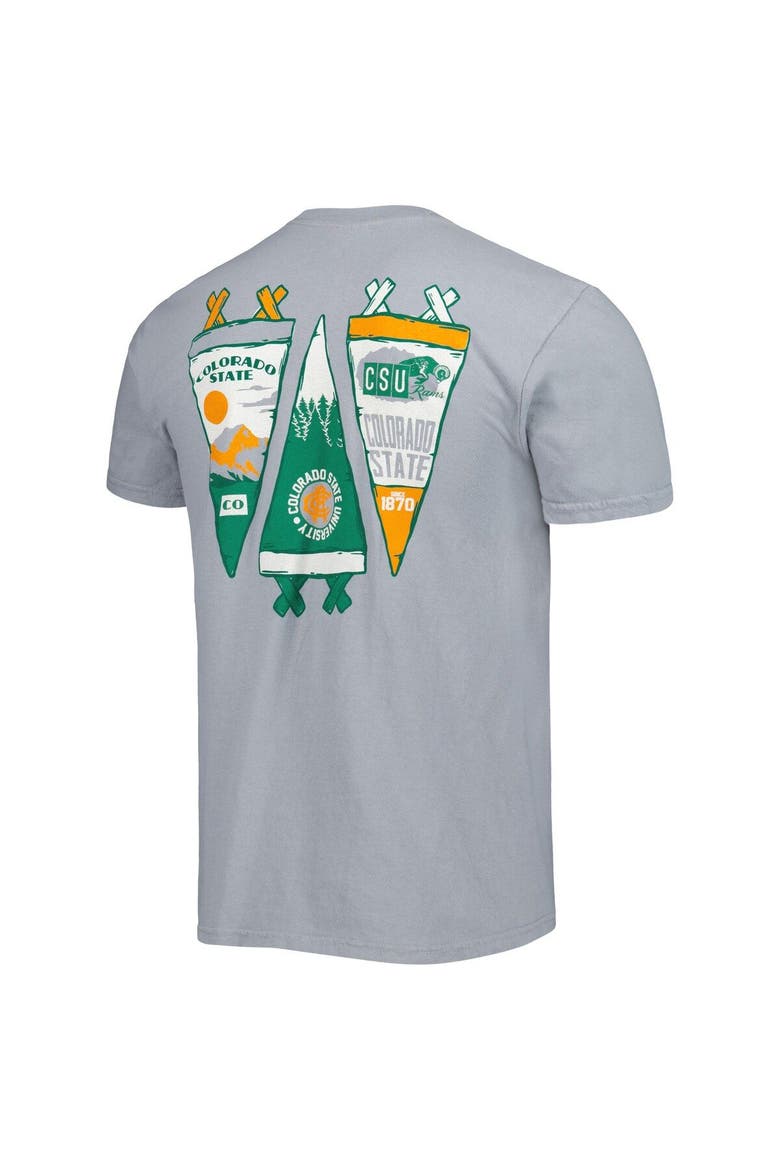 Men's Gray Colorado State Rams Pennant Comfort Color T-Shirt, Alternate, color, Gray