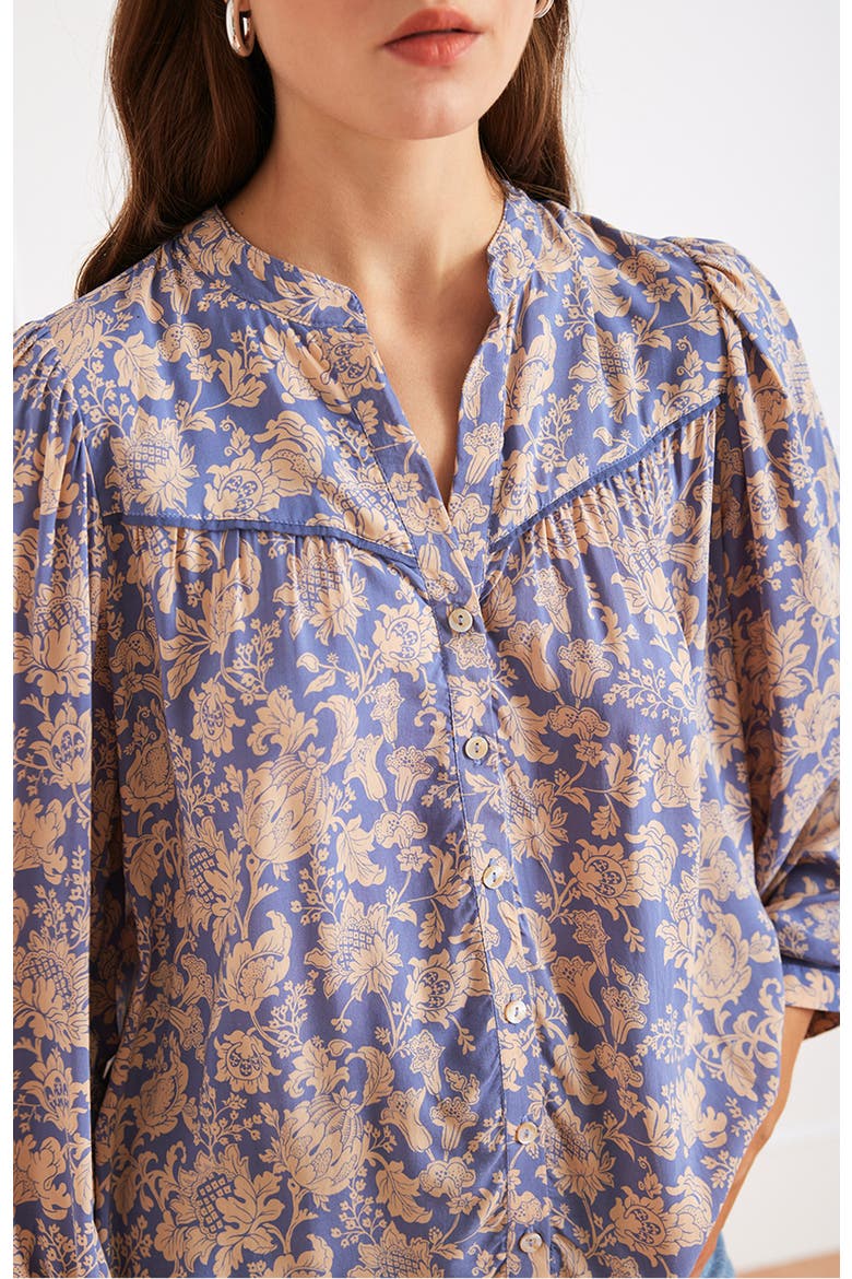 Anna Floral Button up Blouse, Alternate, color, Daydreamer Floral