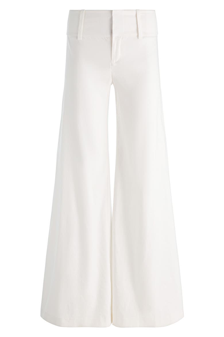 Olivia Wide Leg Linen Blend Pants, Alternate, color, OFF WHITE