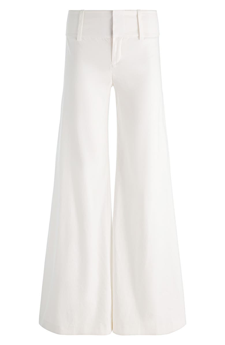 Alice + Olivia Olivia Wide Leg Linen Blend Pants, Alternate, color, 