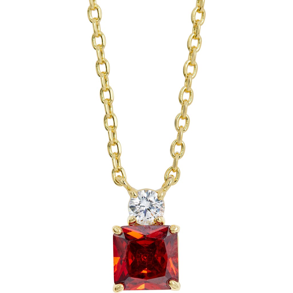 Savvy Cie Jewels Cubic Zirconia Birthstone Pendant Necklace In January