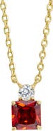 SAVVY CIE JEWELS Cubic Zirconia Birthstone Pendant Necklace