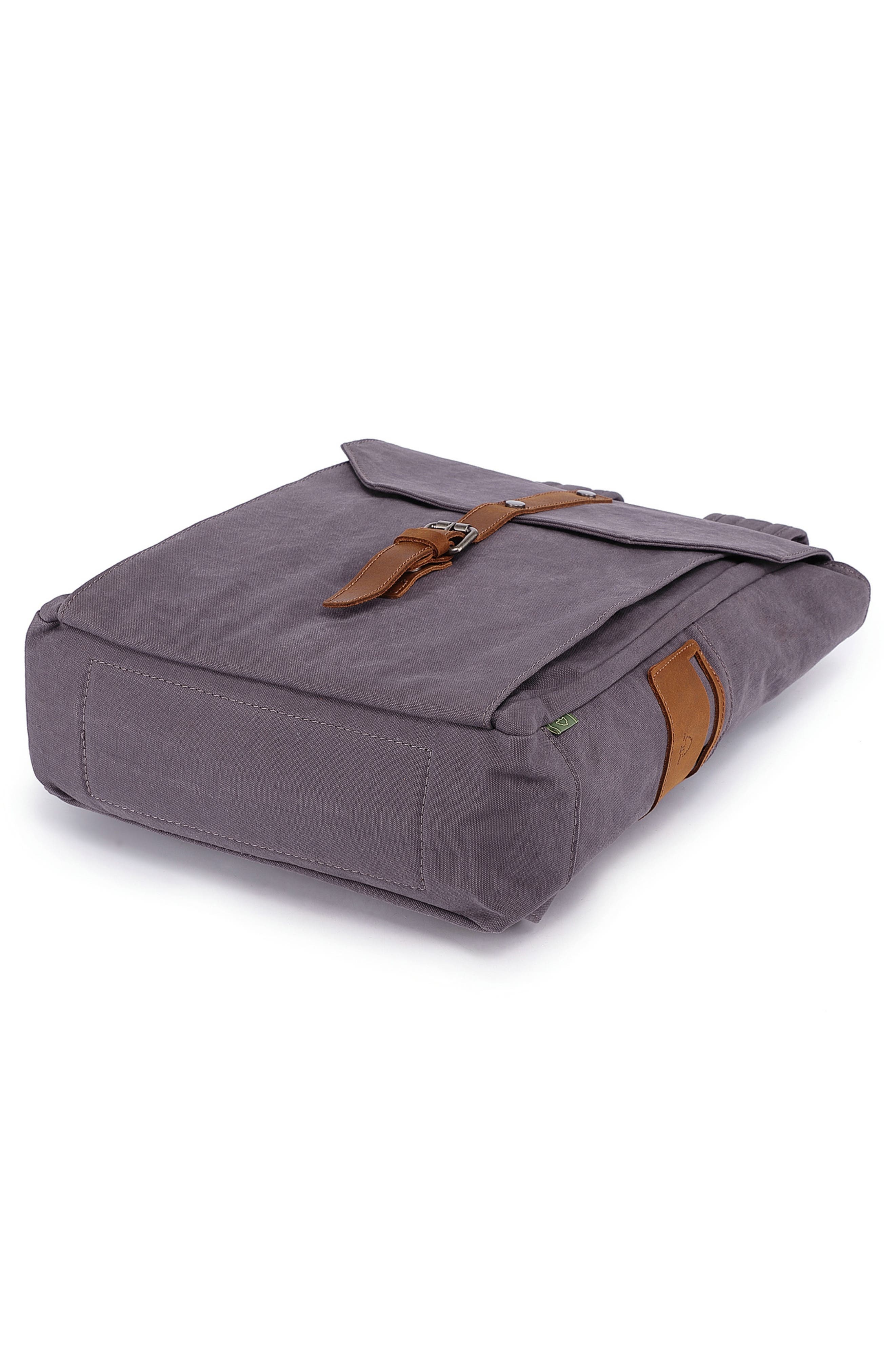 Sunny Trail Canvas & Leather Backpack, Alternate, color, GREY