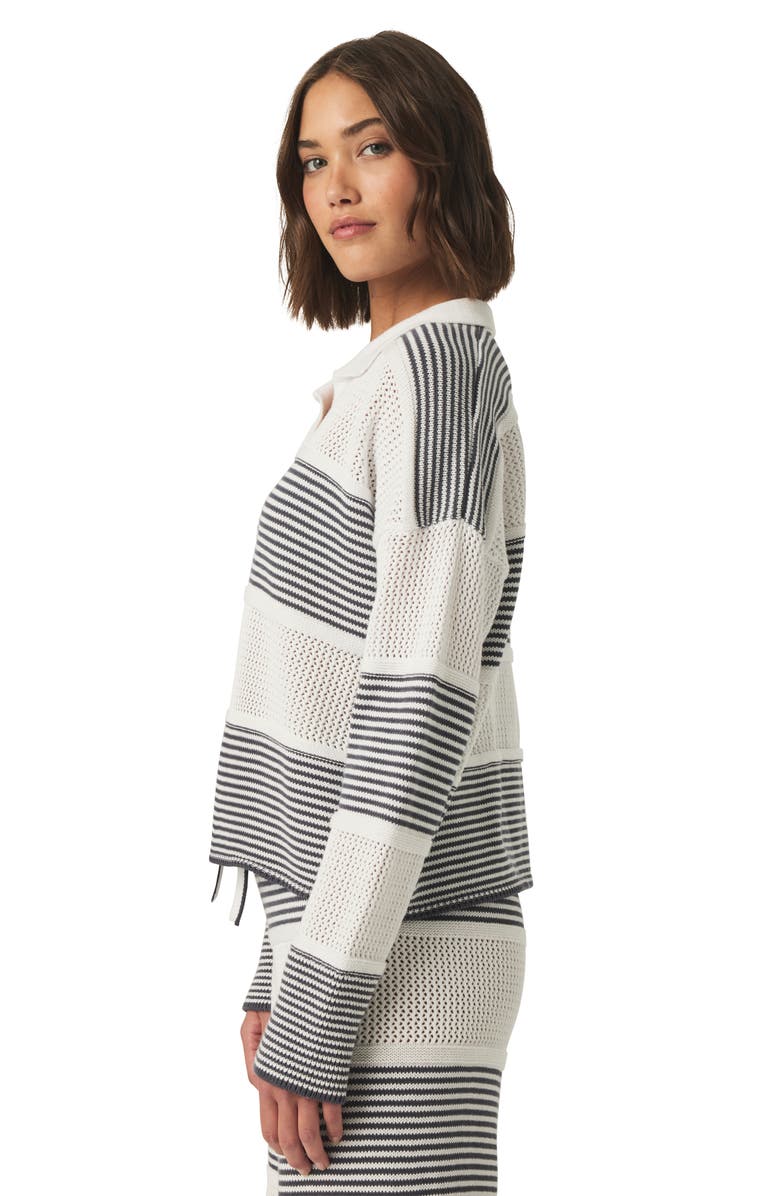 Splendid Ronnie Colorblock Sweater, Alternate, color, Ink Stripe