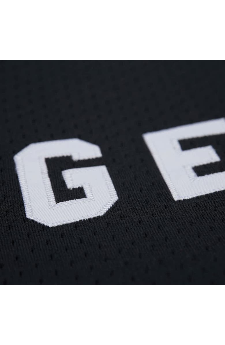 Mitchell & Ness Men's Mitchell & Ness Black Georgia Bulldogs On The Clock Full-Button Fashion Jersey, Alternate, color, 