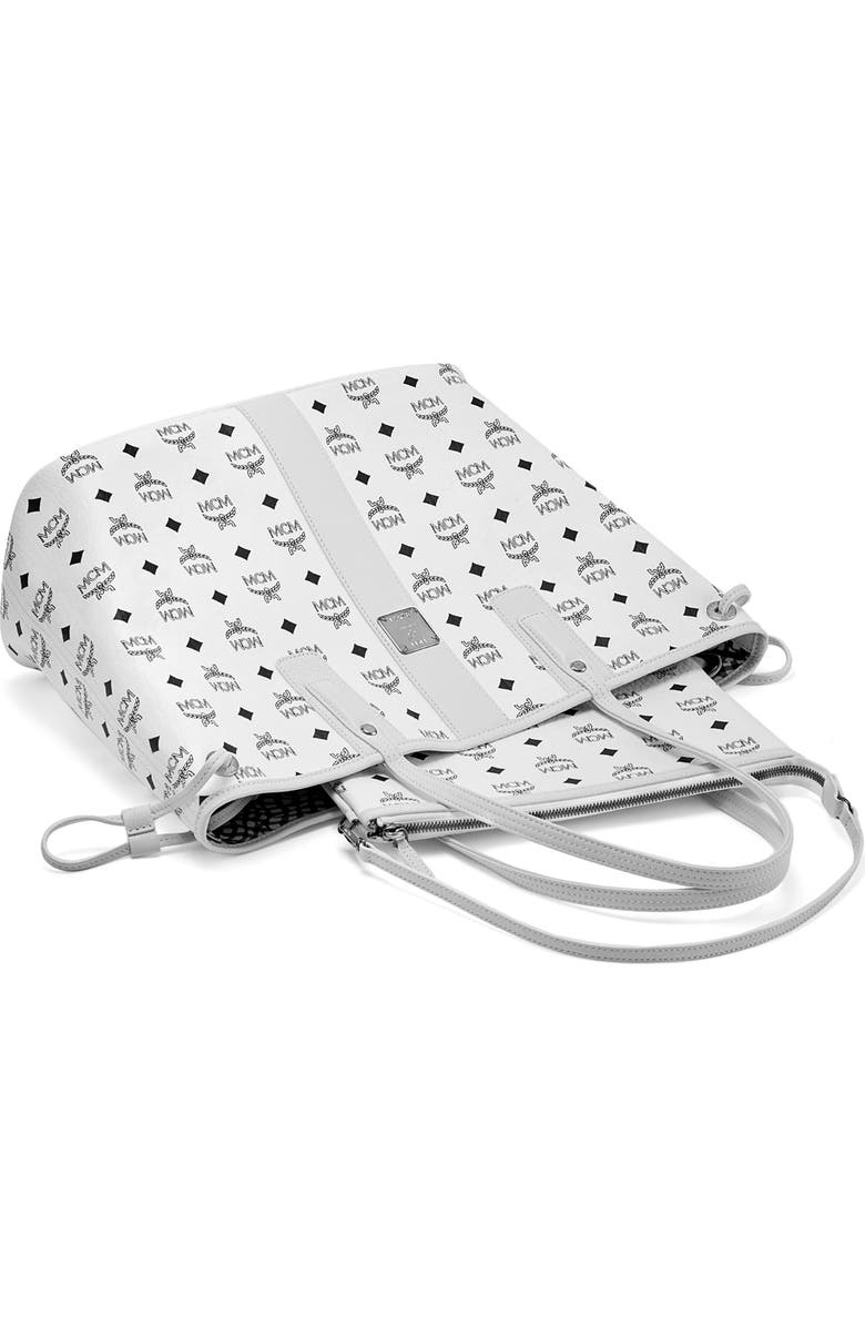 MCM Medium Liz Reversible Shopper, Alternate, color, White/ White