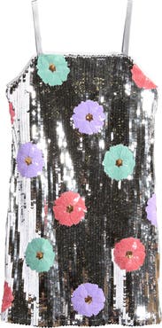 LOVE, NICKIE LEW Kids' Floral Sequin Dress