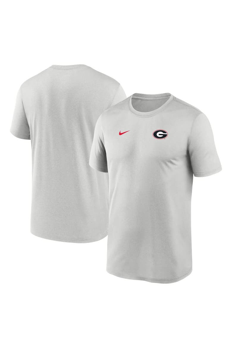 Men's Nike Gray Georgia Bulldogs 2025 Sideline Small Logo Legend Performance T-Shirt, Main, color, Gray