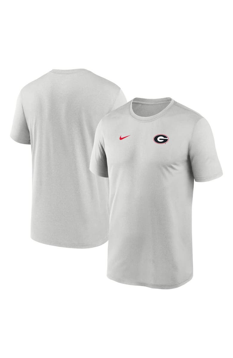 Nike Men's Nike Gray Georgia Bulldogs 2025 Sideline Small Logo Legend Performance T-Shirt, Main, color, 