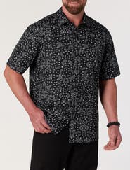 Synrgy by DXL Big & Tall Bandana Print Sport Shirt V2