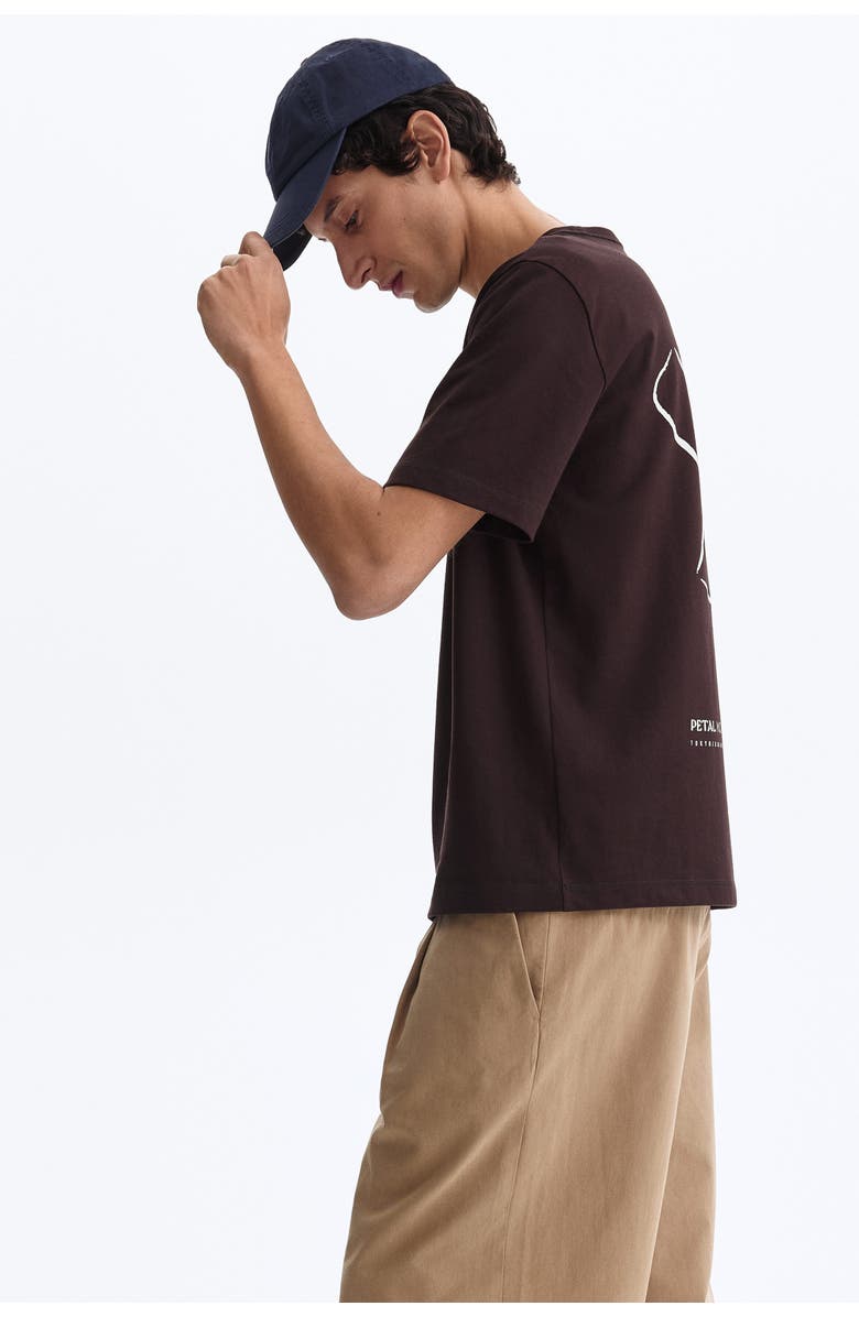 H&M Regular Fit Coolmax<sup>®</sup> T-shirt, Alternate, color, Dark Brown/Petal Noir Studio