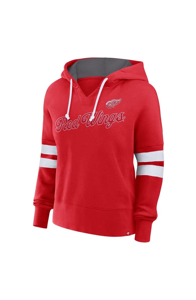 FANATICS Women's Fanatics Red Detroit Red Wings Seize Fleece Pullover Hoodie, Alternate, color, 