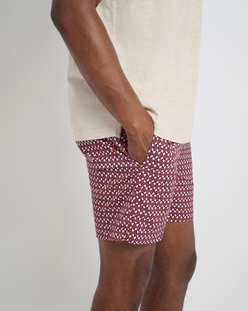Onia Men's Charles Geometric Swim Trunks, 5" Inseam In Picante Multi
