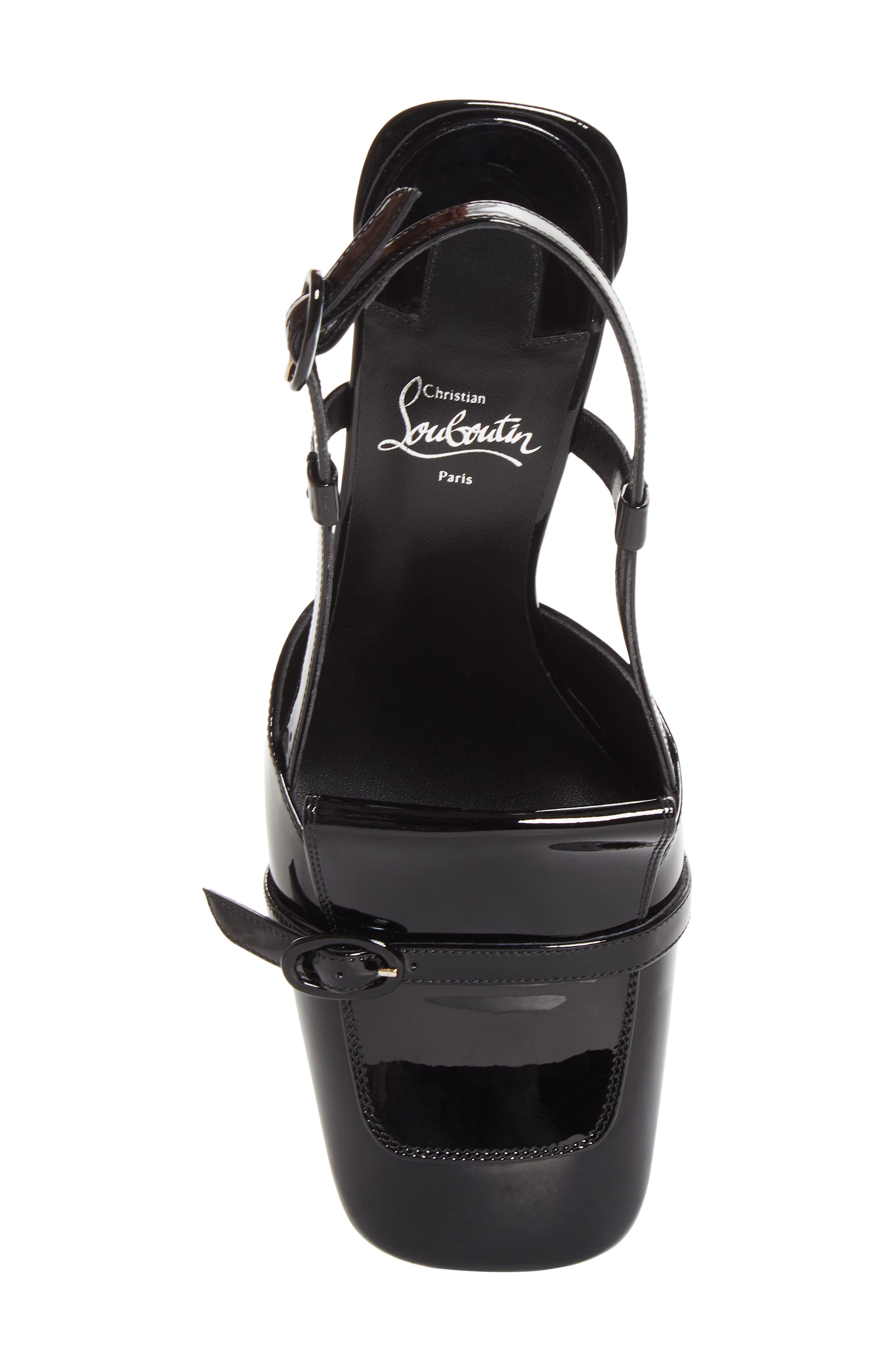 Mairesse Square Toe Patent Leather Loafer Pump, Alternate, color, B439 BLACK/ BLACK