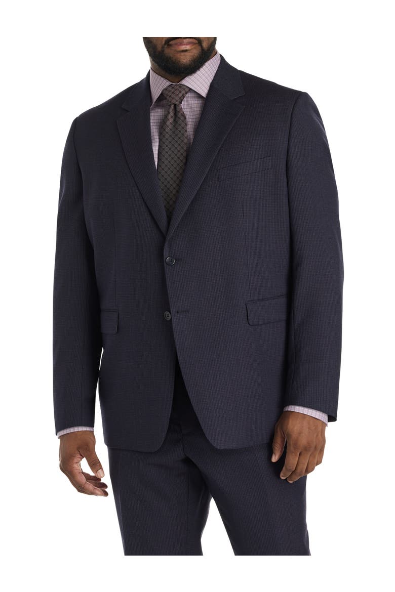 Big & Tall Graph Check Suit Jacket, Main, color, PURPLE
