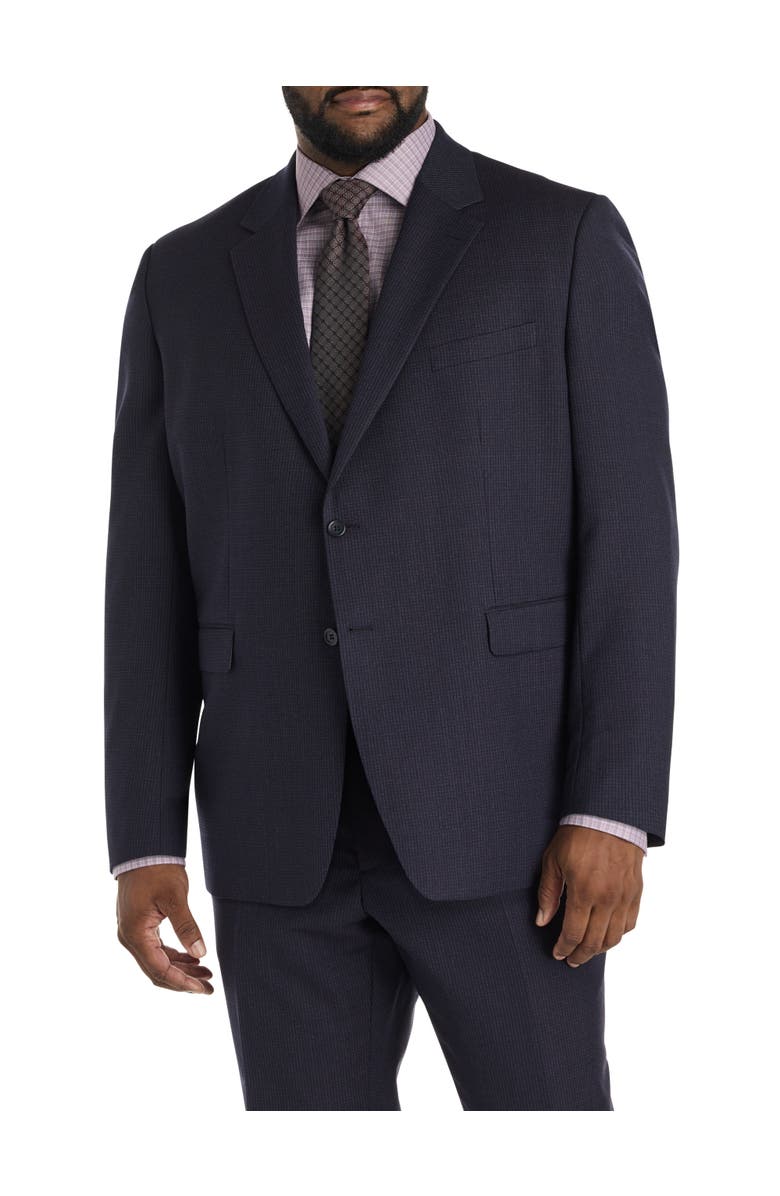 JV Reflex Big & Tall Graph Check Suit Jacket, Main, color, Purple