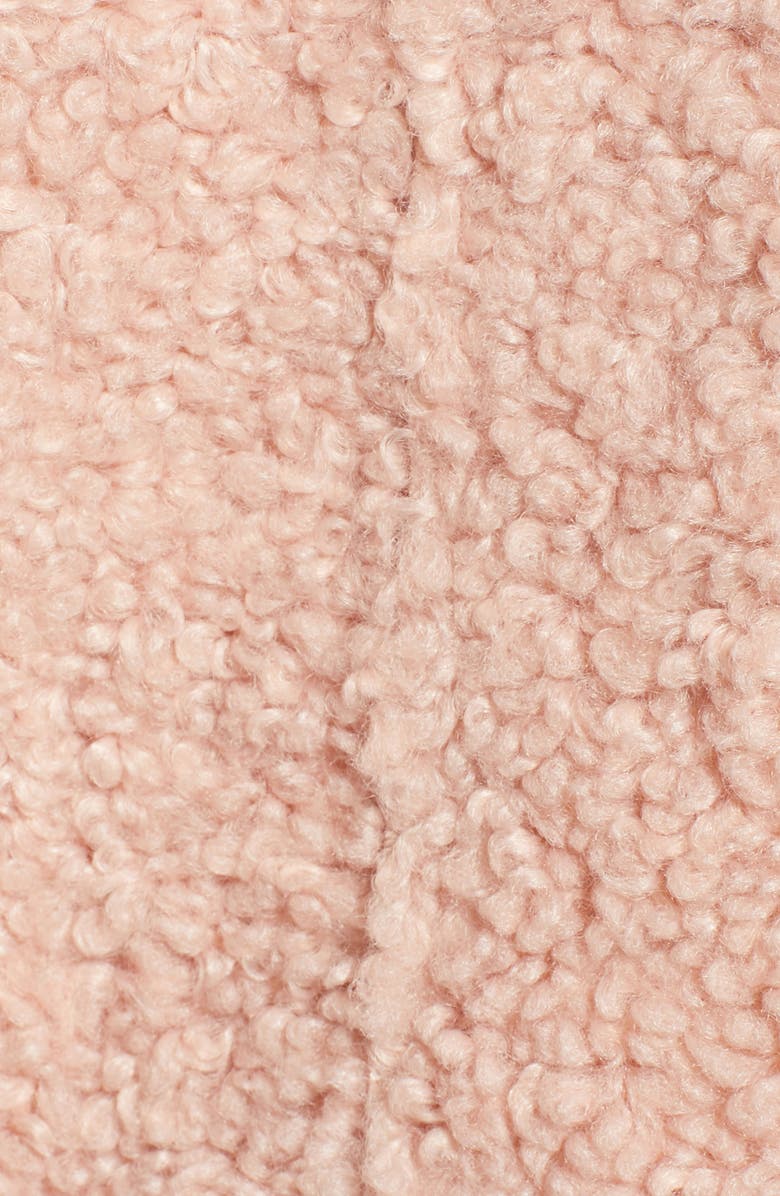 Kenneth Cole New York Notch Collar Curly Faux Shearling Coat, Alternate, color,