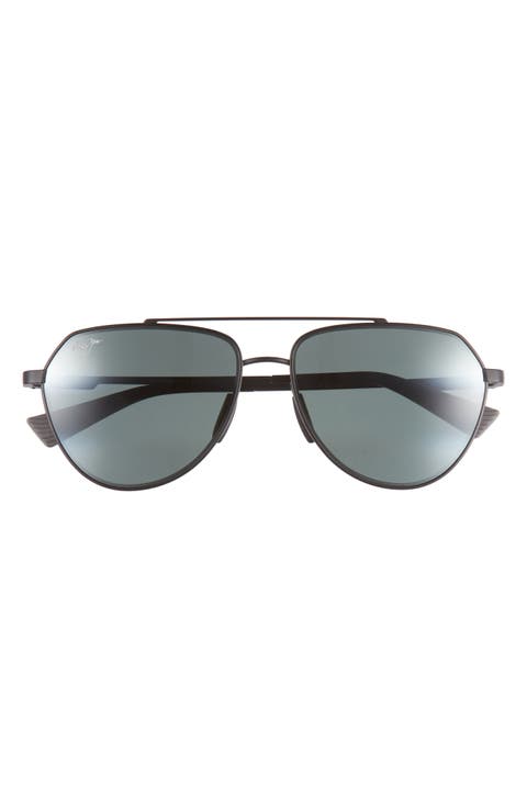 Waiwai 59mm PolarizedPlus2® Aviator Sunglasses