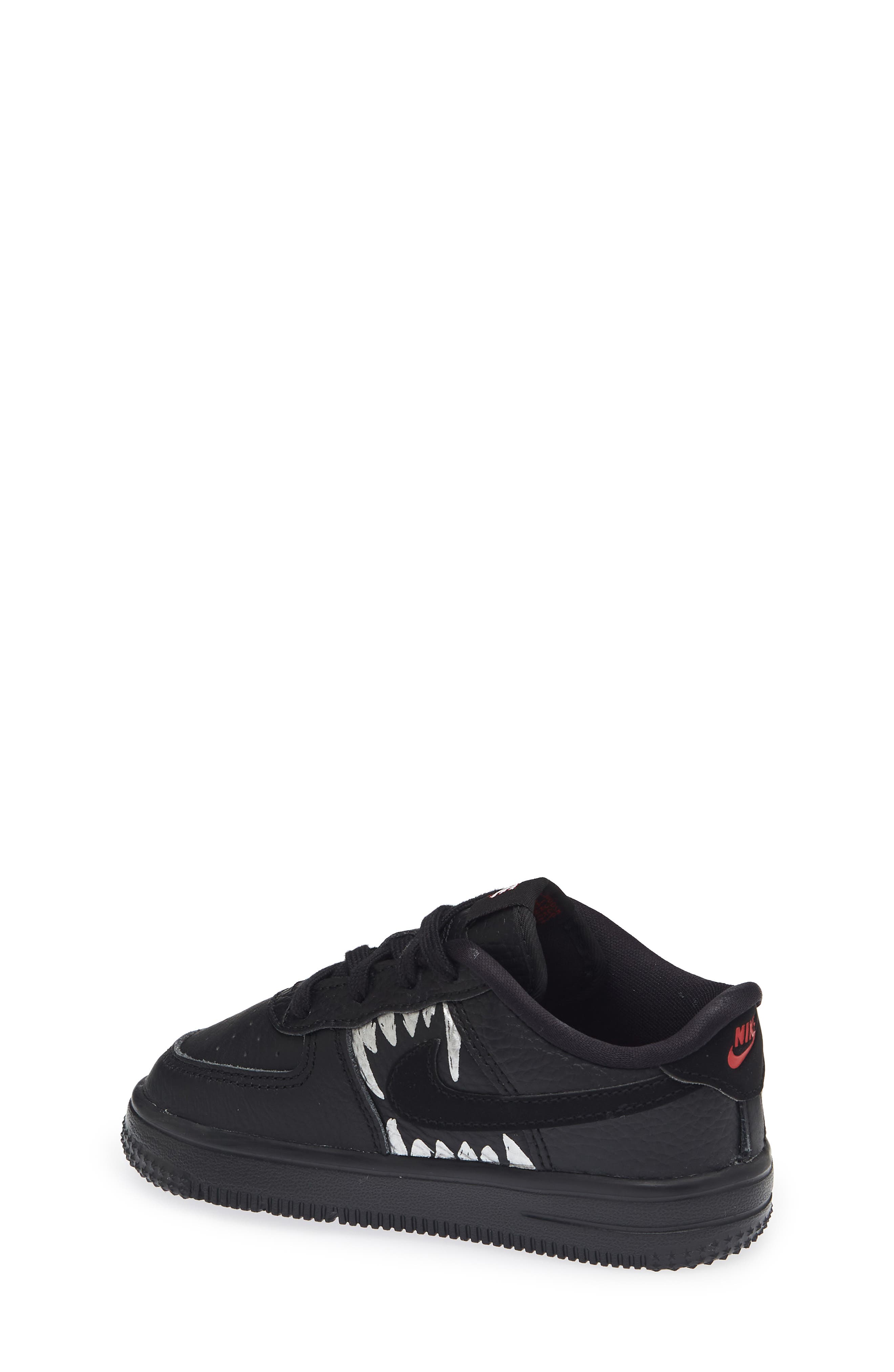 Kids' Air Force 1 LV8 Wolf Sneaker, Alternate, color, BLACK/ BLACK/ UNIVERSITY RED