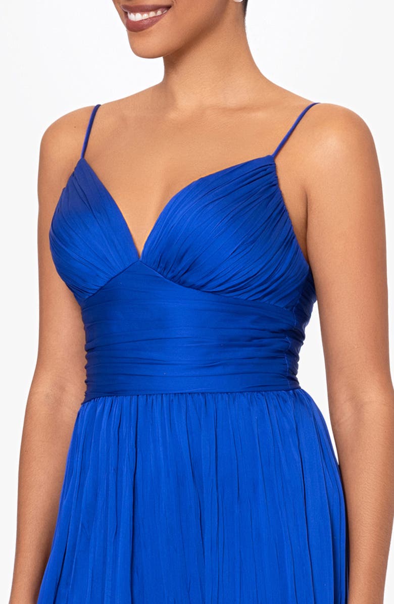 Betsy & Adam Pleated A-Line Gown, Alternate, color, 
