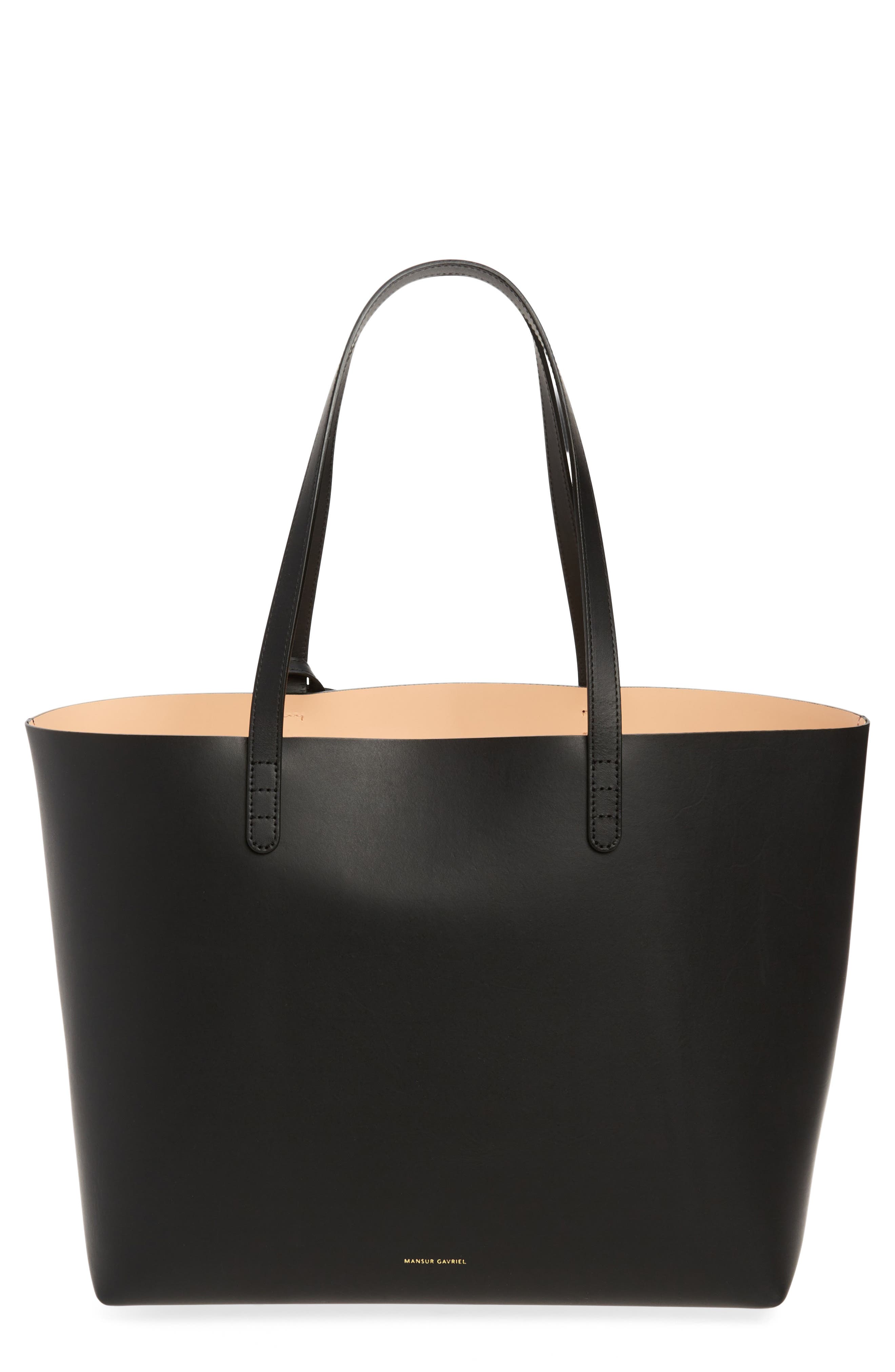 Mansur Gavriel Large Leather Tote, Main, color, 