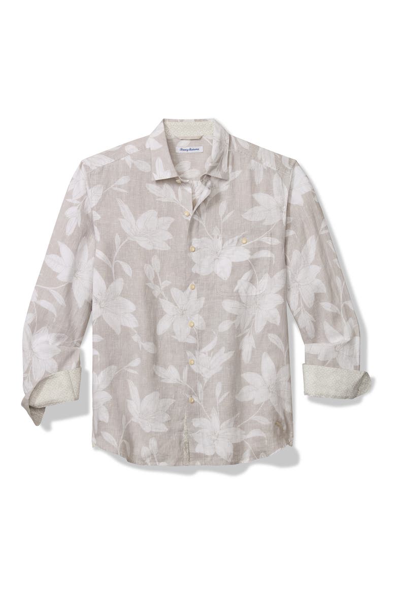 Sandy Vineyard Long Sleeve Linen Shirt, Alternate, color, MOREL