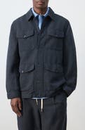 MANGO Button Front Chore Jacket