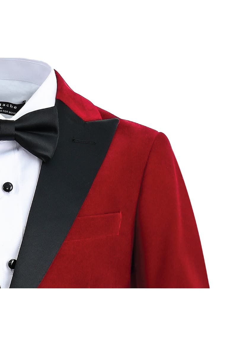 Velvet Suit with Peak Lapel, Alternate, color, Red