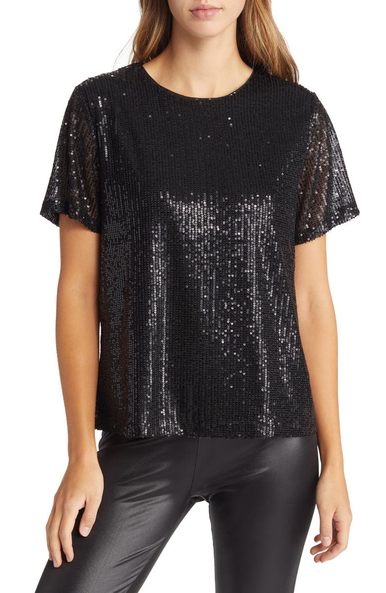 NIKKI LUND Josi Sequin Top, Main, color,