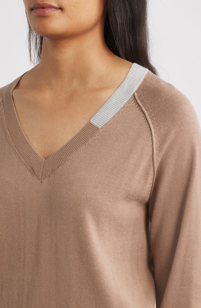 Hatley Cary V-Neck Sweater, Alternate, color, Taupe