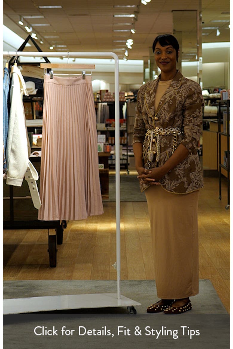 Liliana Pleated High Waist Midi Skirt video