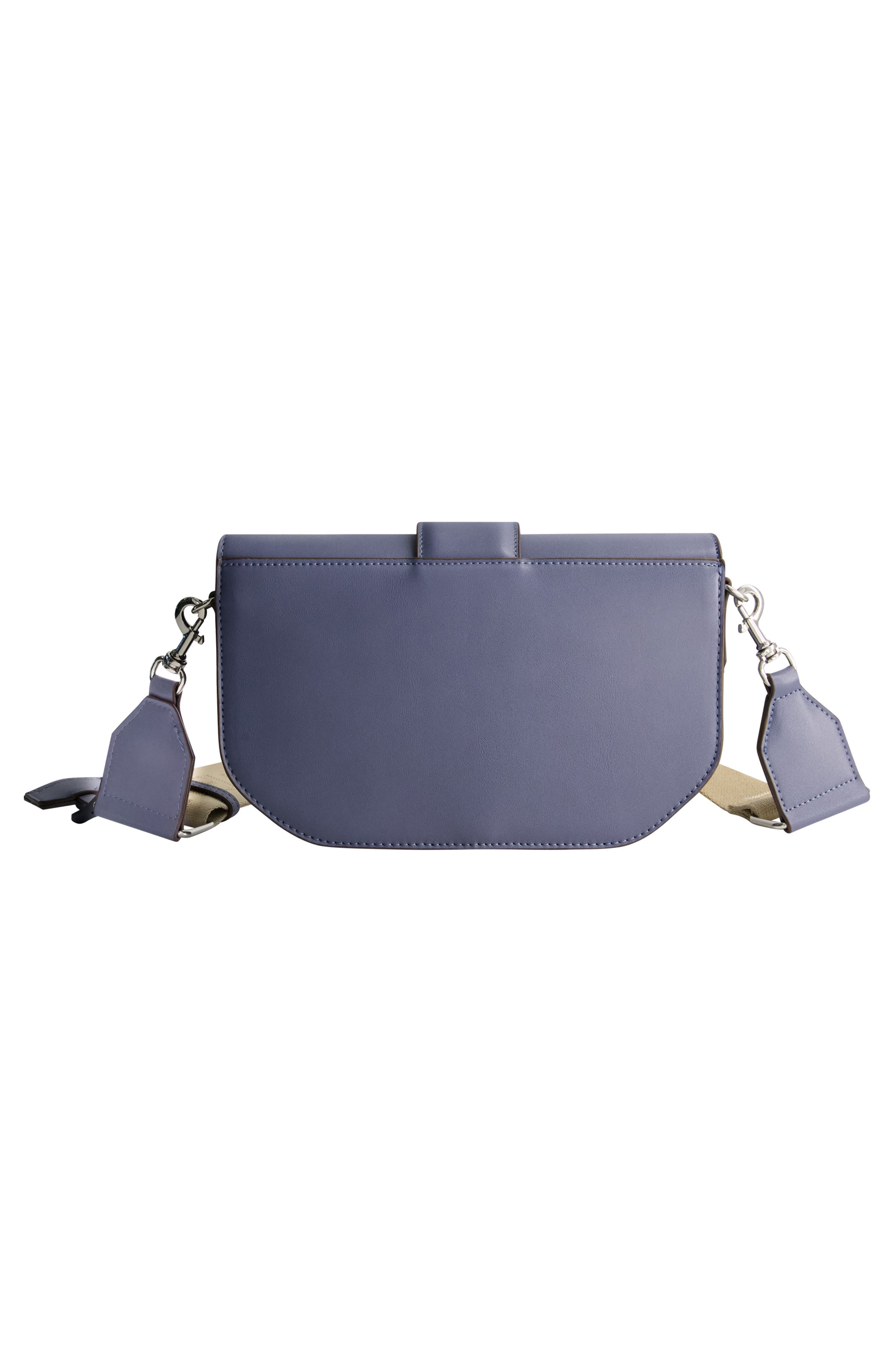 Shoulder Bag with Signature Logo Accent, Alternate, color, BLUE
