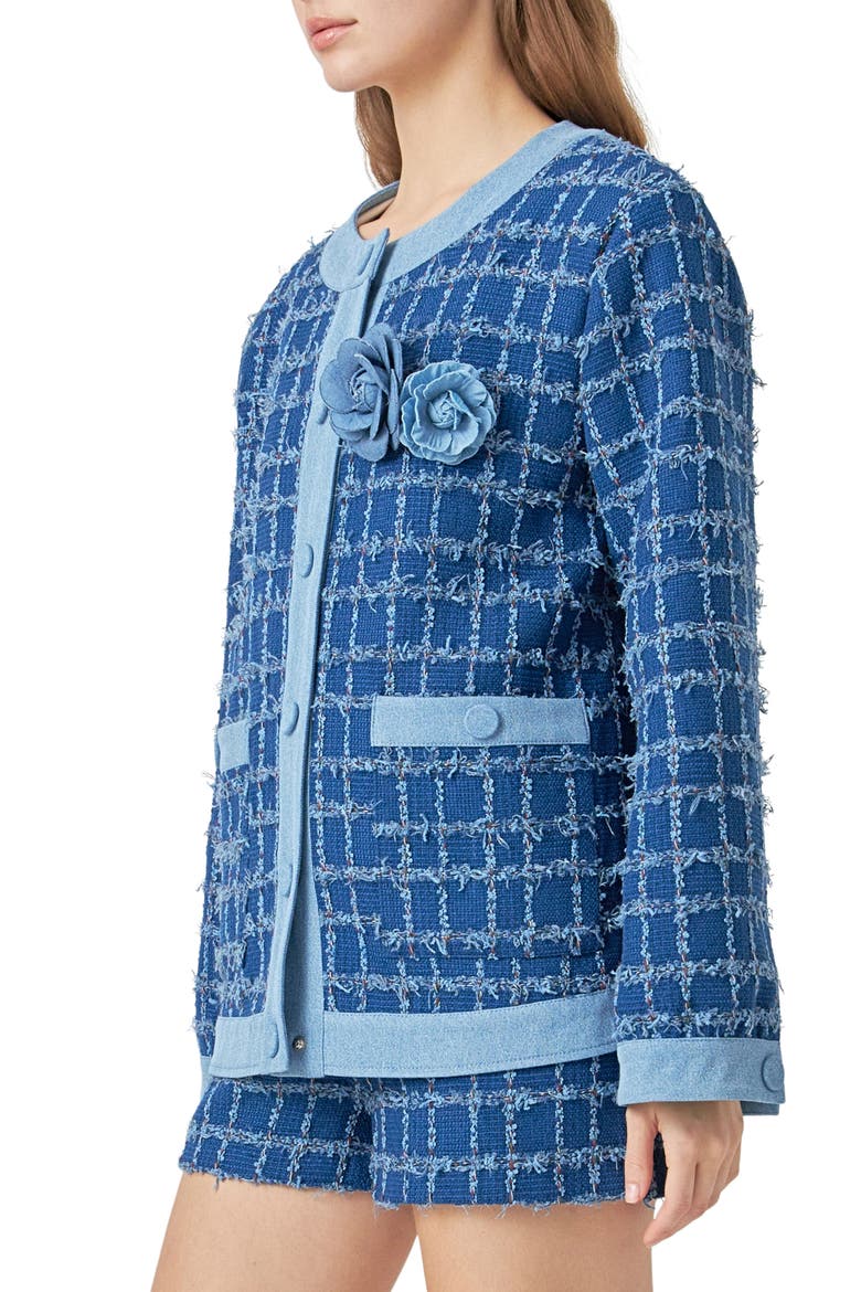 Denim Tweed Jacket, Alternate, color, DENIM