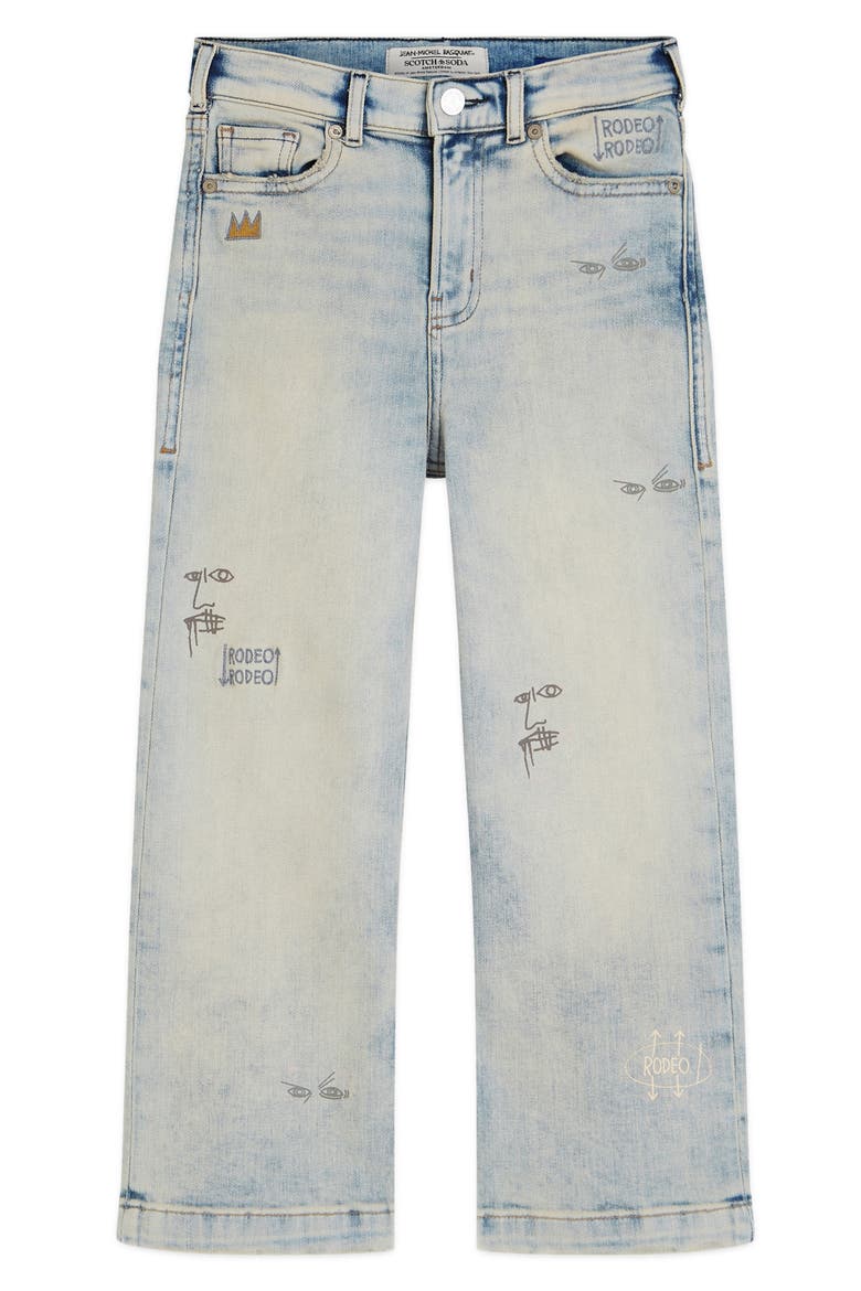 Kids' x Basquiat The Deep Loose Jeans, Main, color, TEXAS BLUE