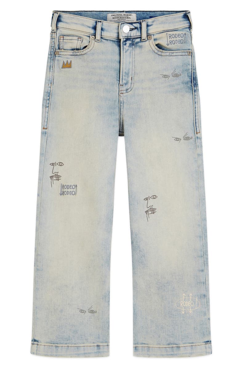 Scotch & Soda Kids' x Basquiat The Deep Loose Jeans, Main, color, Texas Blue