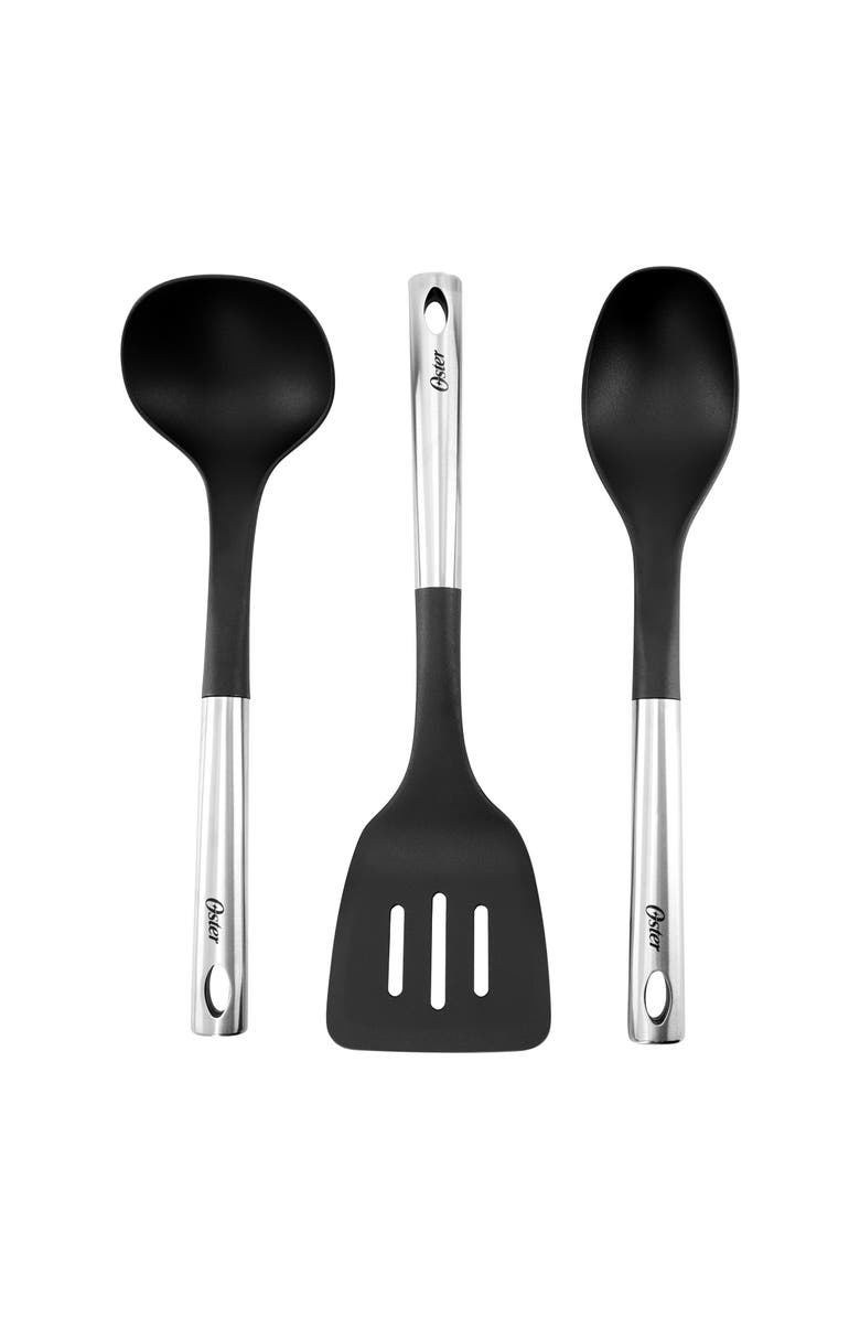 OSTER Baldwyn 10 Piece Stainless Steel Belly-Shaped Nonstick Cookware and Utensil Set, Alternate, color, Silver