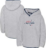 Outerstuff Girls Youth Heather Gray Washington Capitals Ultimate Teddy Fleece Pullover Hoodie