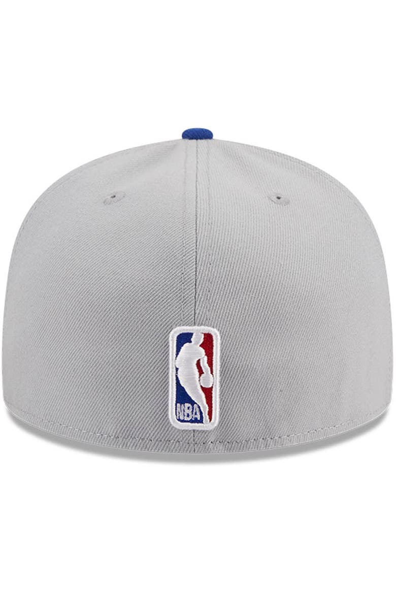 Men's New Era Gray/Royal LA Clippers Tip-Off Two-Tone 59FIFTY Fitted Hat, Alternate, color, Gray
