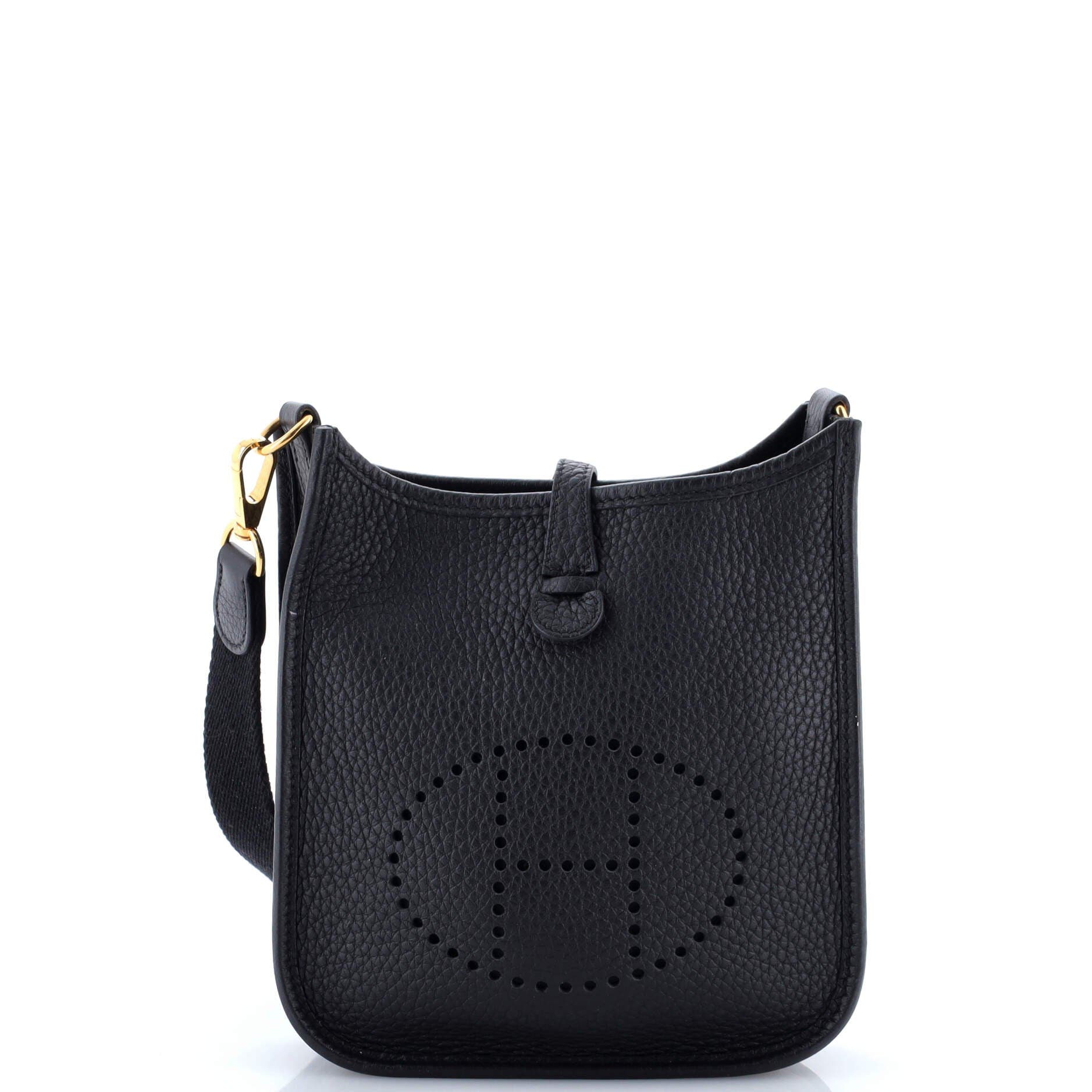 Pre-Owned Hermes Evelyne Bag Gen III Clemence TPM, Main, color, Noir
