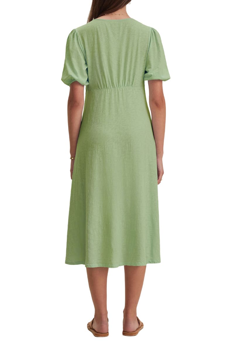Parker Linen Midi Dress, Alternate, color, SAGE GREEN