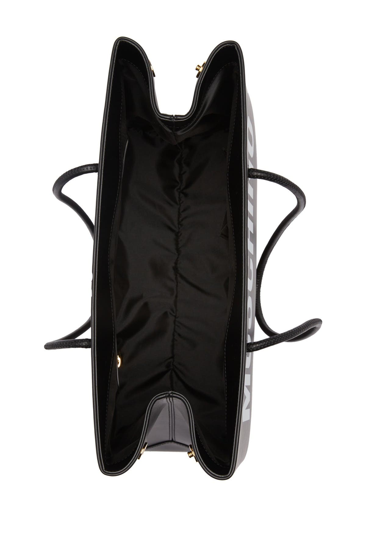 Moschino Two-Tone Logo Tote Bag, Alternate, color, 