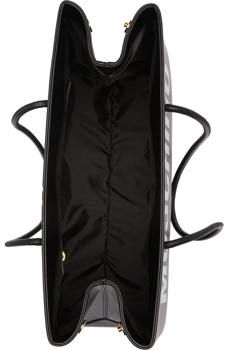 Moschino Two-Tone Logo Tote Bag, Alternate, color,