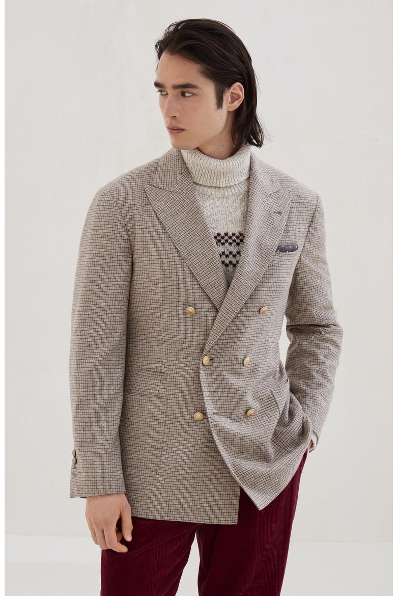 Flannel blazer, Alternate, color, Bark