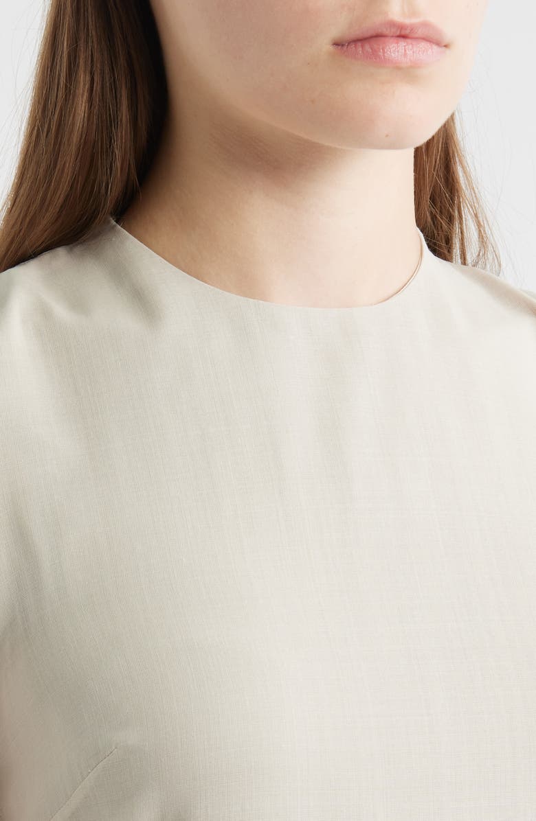 Theory Tier Tie Back Midi Dress, Alternate, color, Sand