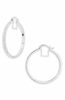 40mm Crystal Hoop Earrings