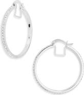 NORDSTROM RACK 40mm Crystal Hoop Earrings