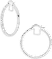 NORDSTROM RACK 40mm Crystal Hoop Earrings