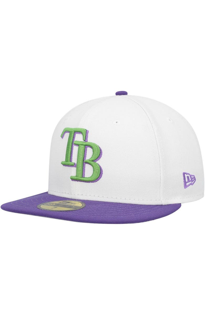 New Era Men's New Era White Tampa Bay Rays Side Patch 59FIFTY Fitted Hat, Alternate, color, White