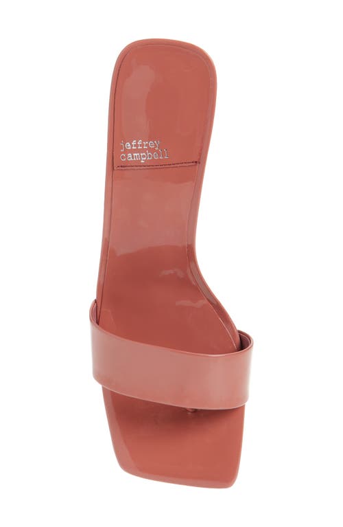 Jeffrey Campbell Capture Slide Sandal In Bright Blush Patent