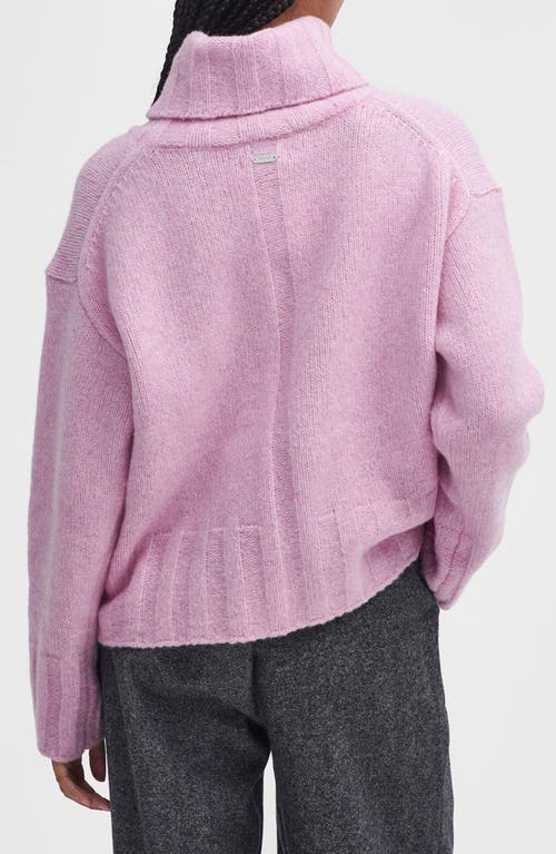 Barbour Anita Wool Blend Turtleneck Sweater In Lavender Purple